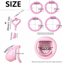 Load image into Gallery viewer, 3D Printed Resin Chastity Cage with 4 Ring Sizes