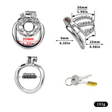 Lade das Bild in den Galerie-Viewer, Chainmail Steel Chastity Cage with Belt - 2