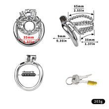 Lade das Bild in den Galerie-Viewer, Chainmail Steel Chastity Cage with Belt - 4