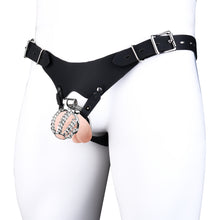 Lade das Bild in den Galerie-Viewer, Chainmail Steel Chastity Cage with Belt - 5