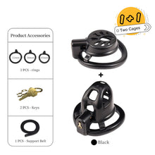 Lade das Bild in den Galerie-Viewer, 1+1 Flat & Small Chastity Cage Set