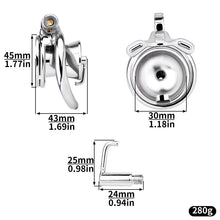 Charger l'image dans la galerie, Inverted Prince Albert Piercing Chastity Cage - Metalchastity