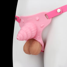 Lade das Bild in den Galerie-Viewer, Fantasy Pink Conch Chastity Cage with Belt -1
