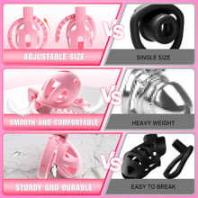 Lade das Bild in den Galerie-Viewer, Chastity Cage with 8 Adjustable Cock Ring