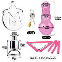 Charger l'image dans la galerie, Cock Block Device With Monster Dildo - Metalchastity