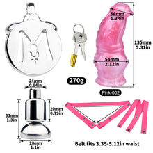 Charger l'image dans la galerie, Cock Block Device With Monster Dildo - Metalchastity