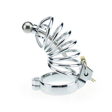 Charger l'image dans la galerie, Cock Cage With Catheter With 3 Rings - Metalchastity