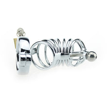 Charger l'image dans la galerie, Cock Cage With Catheter With 3 Rings - Metalchastity