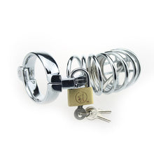 Charger l'image dans la galerie, Cock Cage With Catheter With 3 Rings - Metalchastity