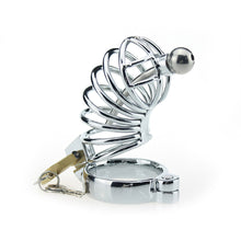 Charger l'image dans la galerie, Cock Cage With Catheter With 3 Rings - Metalchastity