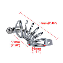 Charger l'image dans la galerie, Cock Cage With Catheter With 3 Rings - Metalchastity