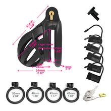 Lade das Bild in den Galerie-Viewer, Detained Black Restrictive Chastity Cage