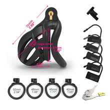 Lade das Bild in den Galerie-Viewer, Detained Black Restrictive Chastity Cage