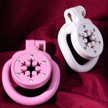 Load image into Gallery viewer, Diamond Flat Chastity Cage product photo - chastity cage by MetalChastity