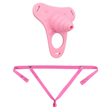 Lade das Bild in den Galerie-Viewer, Fantasy Pink Conch Chastity Cage with Belt 16