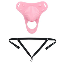Lade das Bild in den Galerie-Viewer, Fantasy Pink Conch Chastity Cage with Belt 21