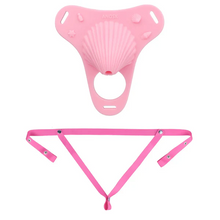 Lade das Bild in den Galerie-Viewer, Fantasy Pink Conch Chastity Cage with Belt 28