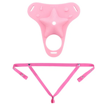 Lade das Bild in den Galerie-Viewer, Fantasy Pink Conch Chastity Cage with Belt 30