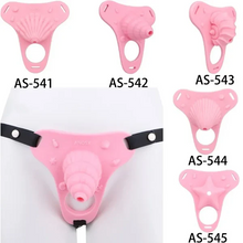 Lade das Bild in den Galerie-Viewer, Fantasy Pink Conch Chastity Cage with Belt 3