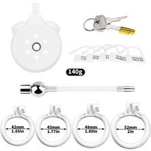 Load image into Gallery viewer, Flat Chastity Cage with Detchable Ball Catheter- -5