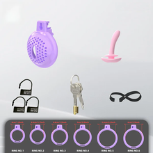 Lade das Bild in den Galerie-Viewer, Flat Soft Chastity Cage with 6 Rings - 9