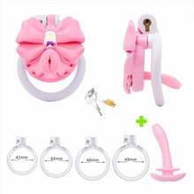 Lade das Bild in den Galerie-Viewer, Gem Bowknot Chastity Cage 5