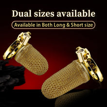 Load image into Gallery viewer, Golden Adjustable Chainmail Chastity Cage 2