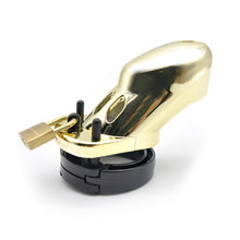 Charger l'image dans la galerie, Golden Chastity Cage - Metalchastity