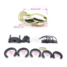 Charger l'image dans la galerie, Golden Chastity Cage - Metalchastity