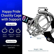 Lade das Bild in den Galerie-Viewer, Happy Pride Chastity Cage With Support 3