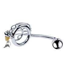 Charger l'image dans la galerie, Male Chastity Device With Anal Hook - Metalchastity