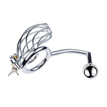 Charger l'image dans la galerie, Male Chastity Device With Anal Hook - Metalchastity