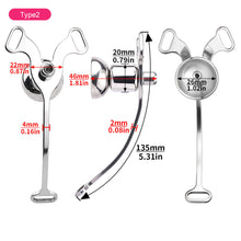 Lade das Bild in den Galerie-Viewer, Metal Feminizer Flying-V With Three-Way Auxiliary Belt - Metalchastity