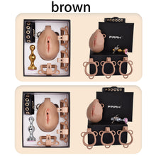 Charger l'image dans la galerie, Big Pussy Chastity Cage With Wearable Butt Plug - Metalchastity