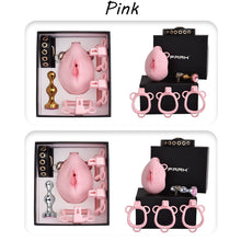 Charger l'image dans la galerie, Big Pussy Chastity Cage With Wearable Butt Plug - Metalchastity