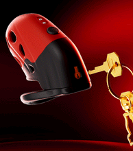 Lade das Bild in den Galerie-Viewer, Lockink Telescopic Shock Chastity Cage