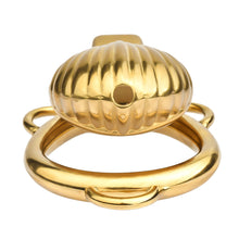 Charger l'image dans la galerie, Shell Design Golden Chastity Cage - 4