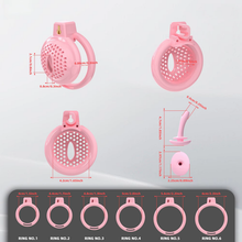 Lade das Bild in den Galerie-Viewer, Flat Soft Chastity Cage with 6 Rings - 2