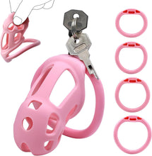 Lade das Bild in den Galerie-Viewer, Soft Pink Chastity Cage with Invisible Lock
