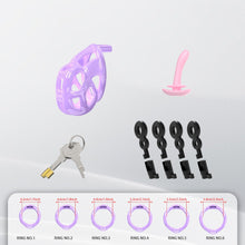 Charger l'image dans la galerie, Upgrade Invisible Purple Cobra Chastity Cage 2