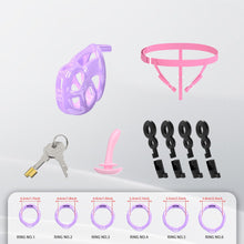 Charger l'image dans la galerie, Upgrade Invisible Purple Cobra Chastity Cage 5