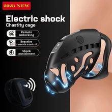 Load image into Gallery viewer, Wireless Remote Control Electric Shock Chastity Cage - Metalchastity