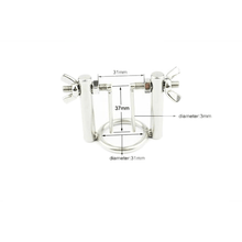 Lade das Bild in den Galerie-Viewer, Ringed Masturbator Stainless Urethral Sound - Metalchastity
