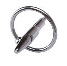 Load image into Gallery viewer, Urethral Catheter Penis Wand With Cock Ring - Metalchastity