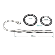 Charger l'image dans la galerie, Solid Urethral Sounding Penis Wand - Metalchastity