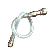 Lade das Bild in den Galerie-Viewer, Stainless Steel and Silicone Urethral Sound - Metalchastity