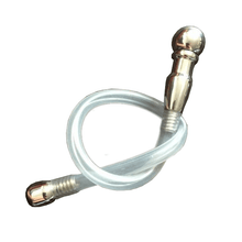 Lade das Bild in den Galerie-Viewer, Stainless Steel and Silicone Urethral Sound - Metalchastity