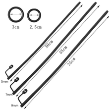 Load image into Gallery viewer, Ribbed Silicone Hollow Urethral Sound Penis Plug - Metalchastity
