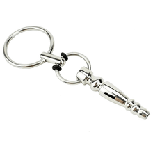 Lade das Bild in den Galerie-Viewer, Hohler Penisplug aus Edelstahl mit Penisring