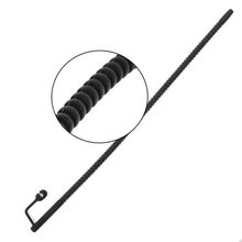 Load image into Gallery viewer, Ribbed Silicone Hollow Urethral Sound Penis Plug - Metalchastity